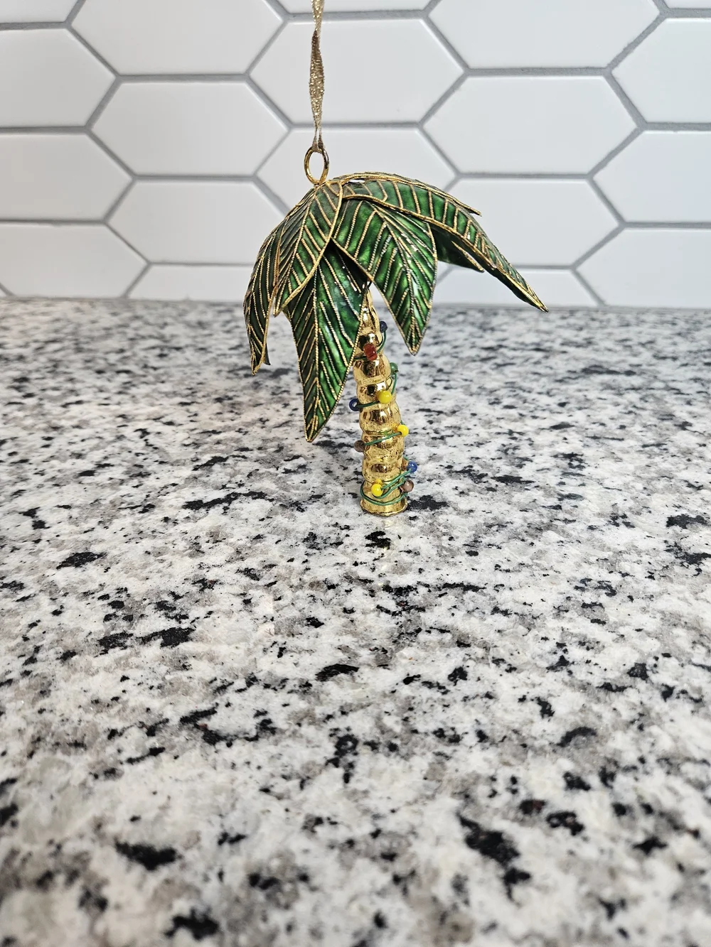 Cloisonne Palm Tree Hanging Ornament